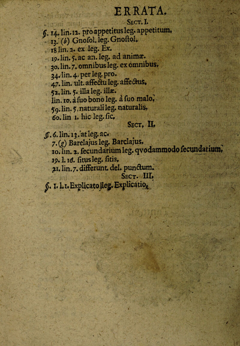ERRATA/ Sect.I. — §. 14.Iin.1a. pro appetitus leg. appetitum, q. (b) Gnofol. Ieg. Gnoftol, 18 lin. 2. ex leg. Ex. _ 19. lin. 5. ac an. leg. ad anima;. , 30. lin. 7. omnibus leg. ex omnibus, 34. lin. 4. per leg. pro. 47. lin. ult. affeau leg. affe&us, , 5*. lin. 5. illa leg. illae. ' j lin. 10. a fuo bono leg. afuomalo, 59. lin. 5, naturali leg. naturalis, - •’ 60. lin 1. hic leg.fic, Sect, II, jf. <5. lin. 13.'at leg. ac. 7.(g) Barelajusleg. Barelajus, ■ , , 10, hn. 2. fecundarium leg. cjvodammodolecunaarxum, jp. 1. itf. fitusleg. fitis. . ^1. lin. 7. differunt, dei. pundum. . _ . Sect. III. 1. l,i.Explicatoileg.Explicatio* - a' V 7 .
