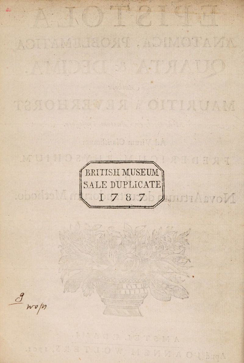 >- rRRITISH MUSEUM] jSALE DUPLICATE! V 1 7 8-7 ) frrv /v)