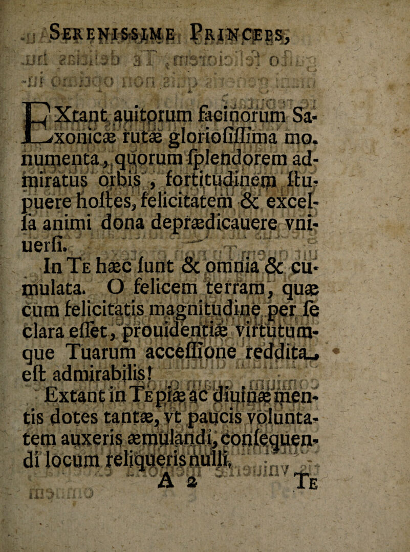 i r > 6 f t > | j,' ‘i K l ifcj. 4-»» f i. •• WF A--- n * * I i xonicae rutae ihumenta* quorum miratus orbis , ia animi dona tierii. In Te haec cum clara eflet| que Tuarum eft admirabilis! f f 7 i f oniriia& cu¬ te rrara, quas ‘*giy? in tis dotes tantae, vt paucis volunta* tem auxeris aemulandi, co; di locumreljqu A a i\ $1 \A X • A- i 'i r f| yJ Ulli / Te