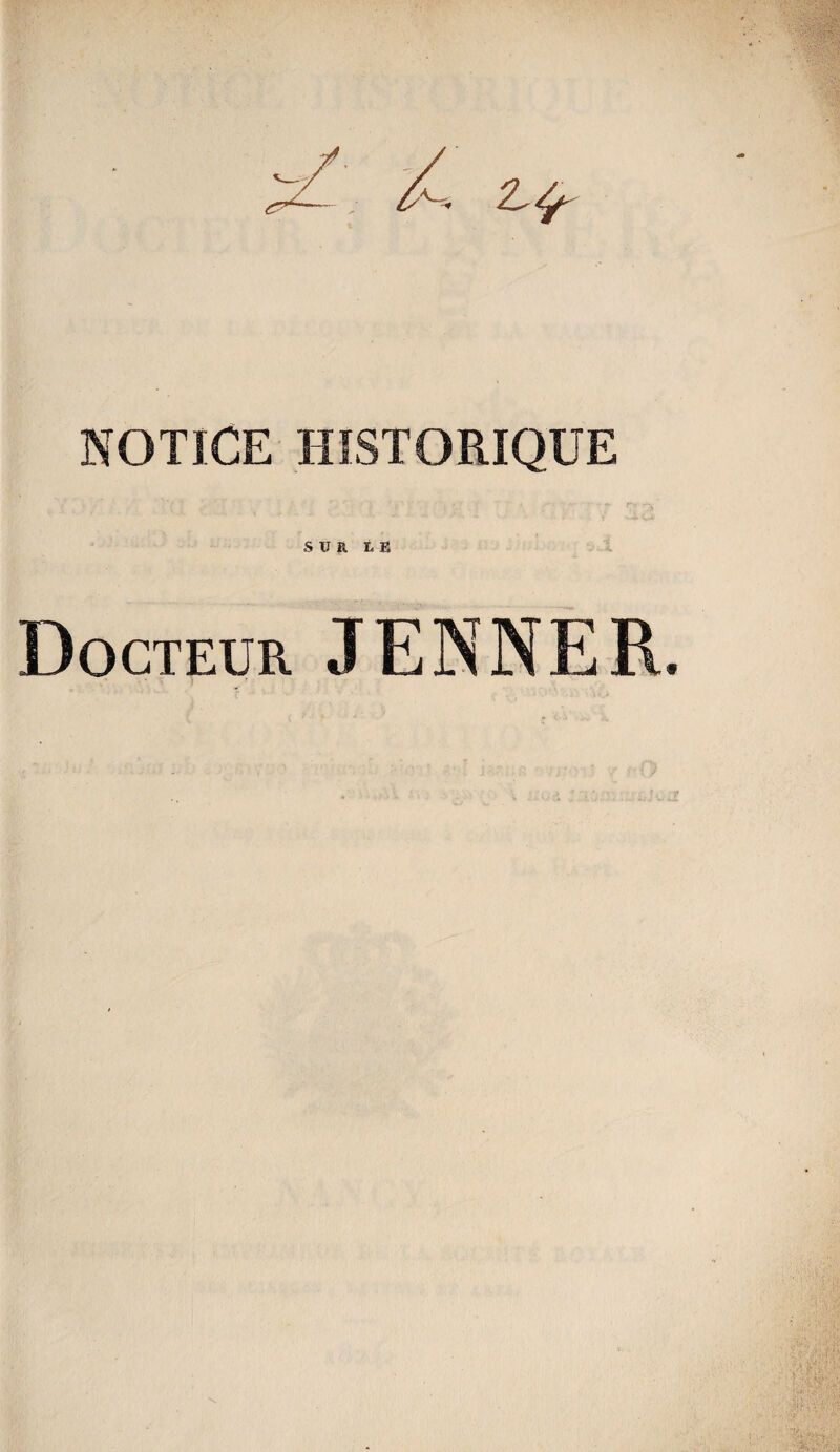 SUR LE Docteur JENNER.