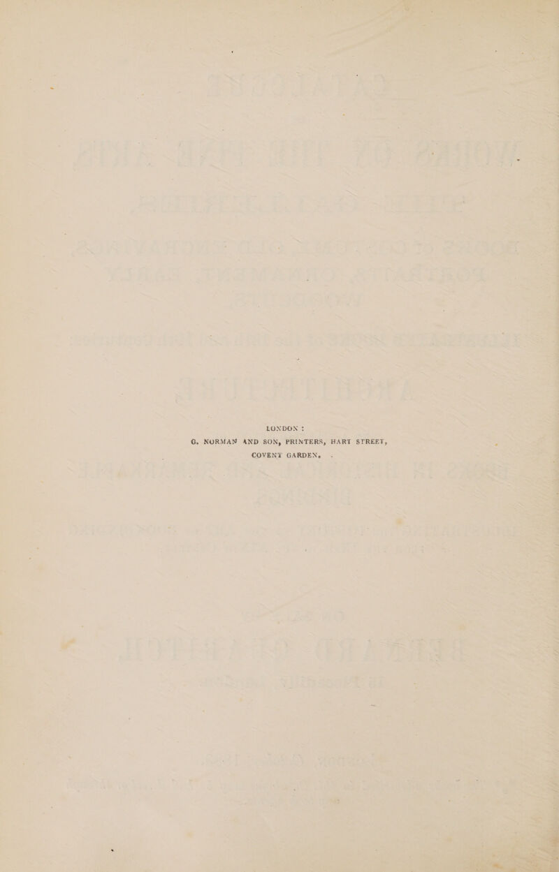LONDON ? G. NURMAN AND SON, PRINTERS, HART STREET, COVENT GARDEN,