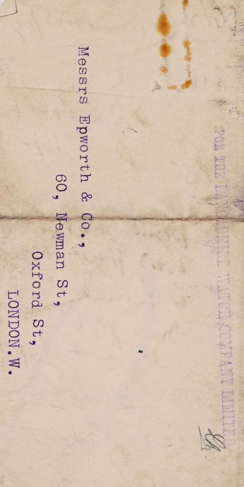 . @ : bye - bi tie Weide AY a Ee RR ewman St; | Oxford St, +} ~~ ~+LONDON.W. — = me an  ee