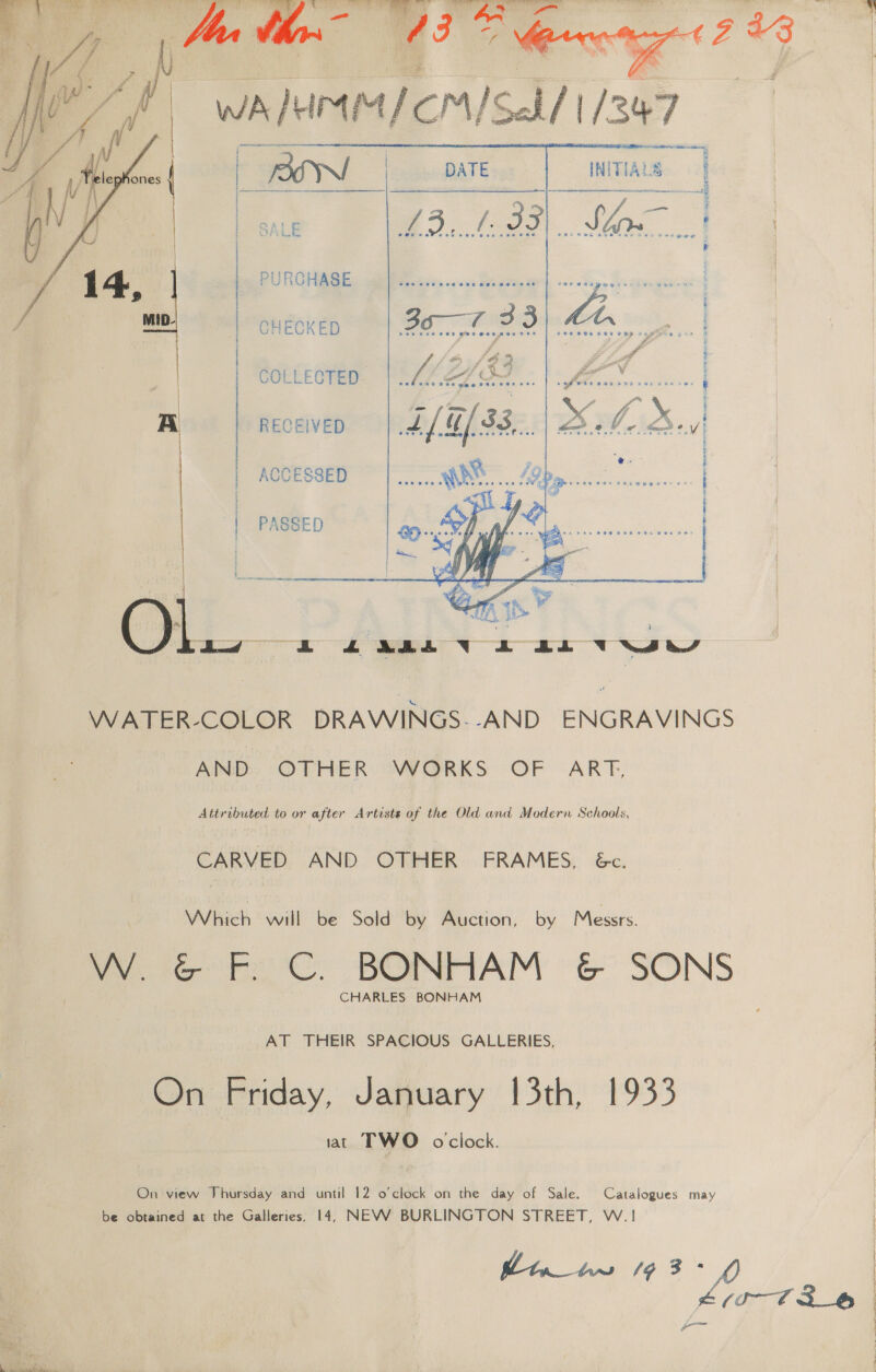  | RON SALE  PURCHASE CHECKED COLLECTED- RECEIVED ACCESSED | PASSED )  il | sa  DATE. INITIALS 13. 7.33) &amp;    Cnn’ . . e * - : ¢ * &gt; SE Fe ‘ Se re te, Te. ee Oe Veen vane _   = es n '