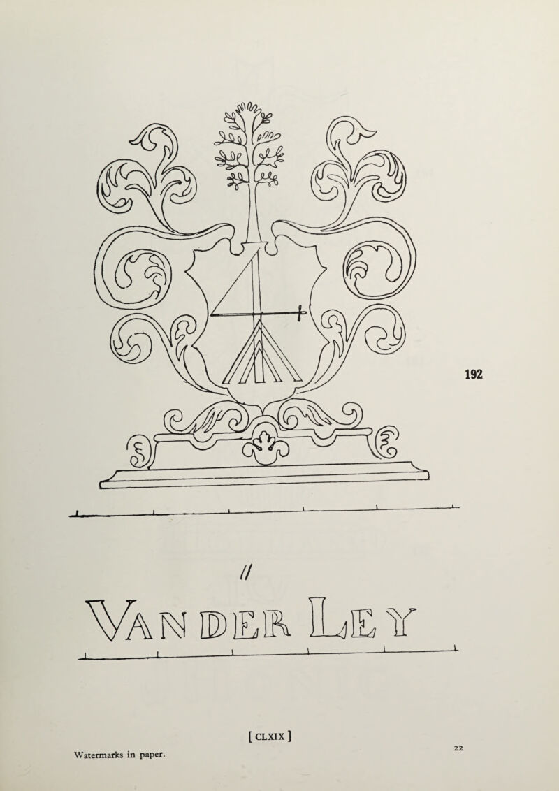 // Watermarks in paper. [ CL XIX ] 22