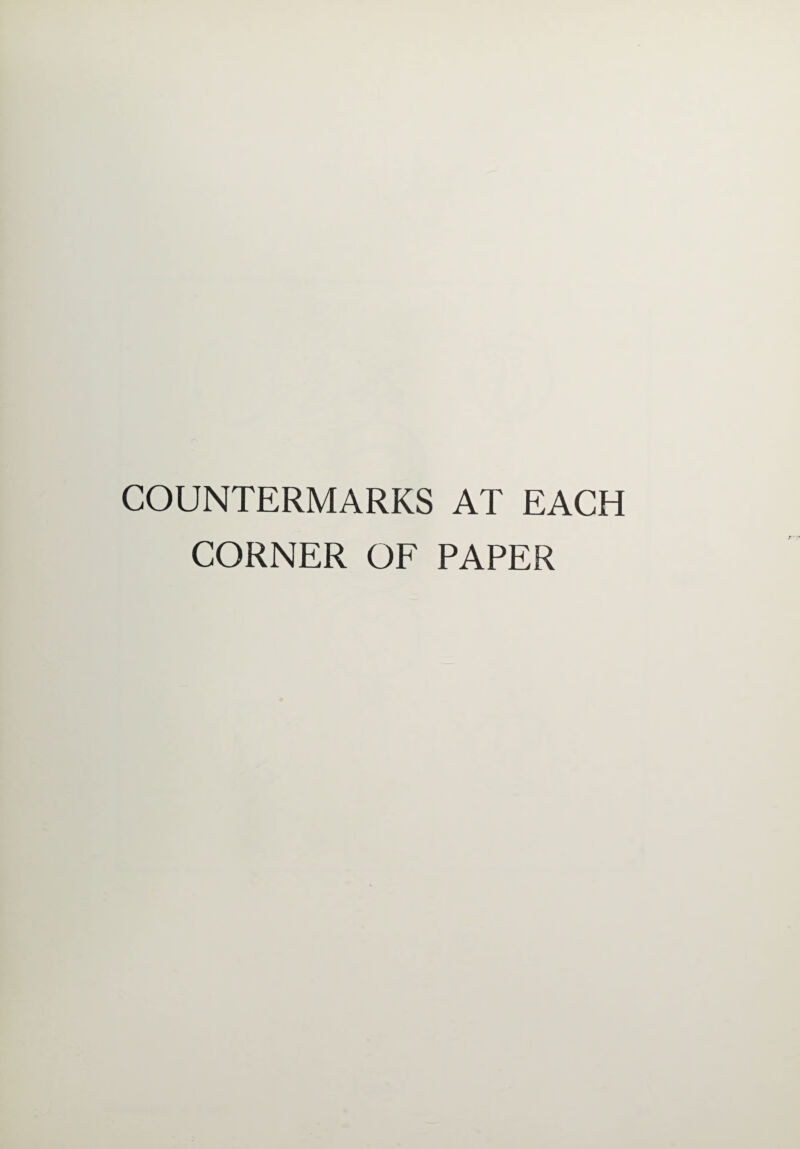 COUNTERMARKS AT EACH
