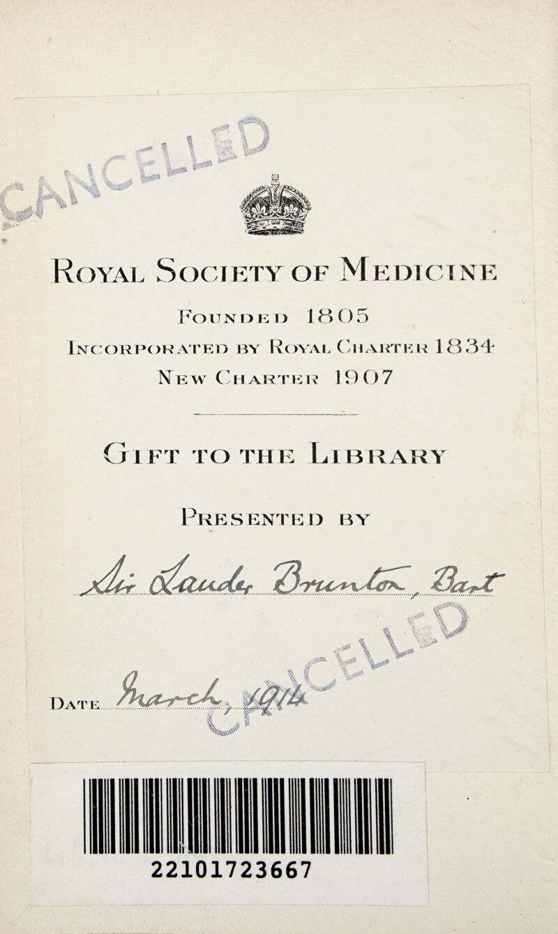 Fo it n d k n 18 O 5 Incorporated by Royal Charter 1834 New CHAR PER 19 07 Gift to the Library Presented by jxdhr 'd'rus+x.GrZ, «* \ \ - V Cat e 4 I 4 % V V* /.r* 22101723667