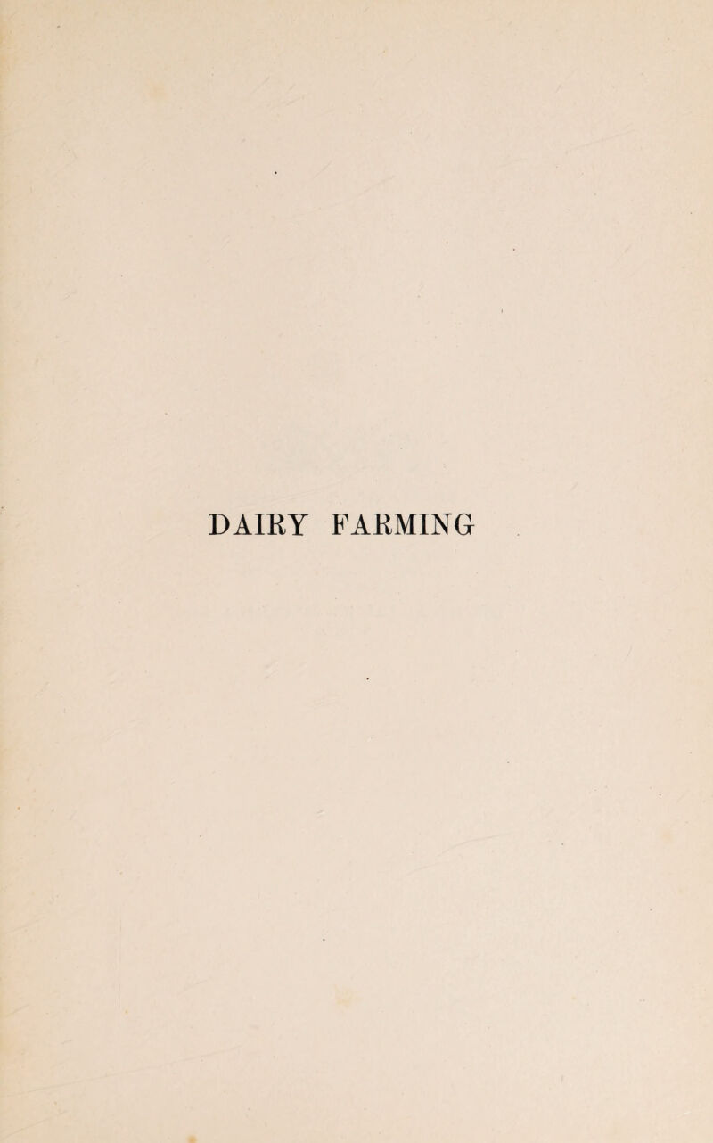 DAIRY INARMING