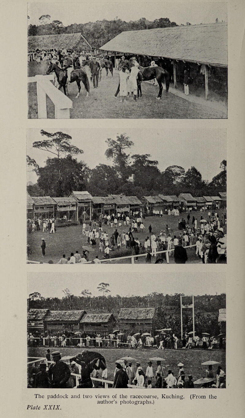 The paddock and two views of the racecourse, Kuching. author’s photographs.) (From the Plate XXIX