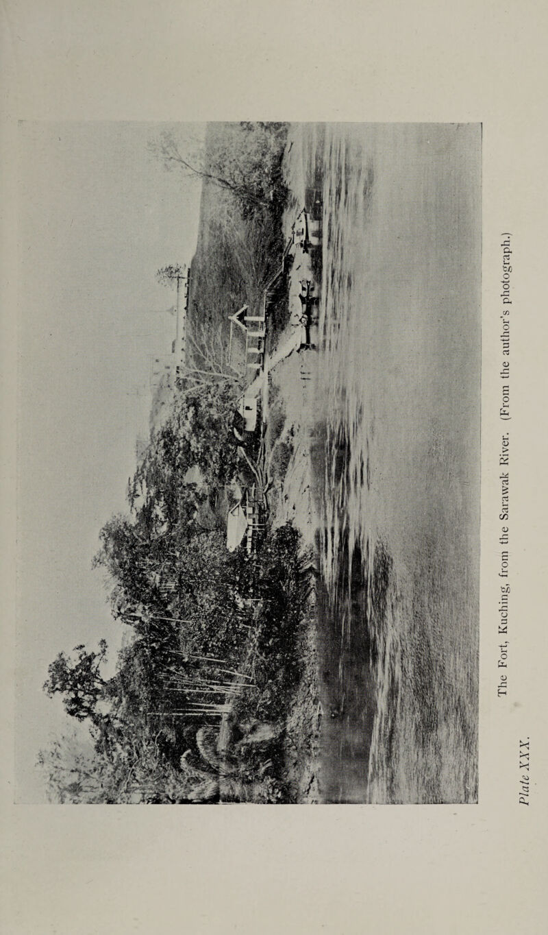 The Fort, Kuching, from the Sarawak River. (From the author’s photograph.)