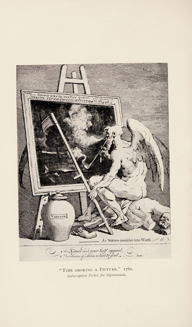 “Time smoking a Picture.5' 1761 Subscription Ticket for Sigismunda.