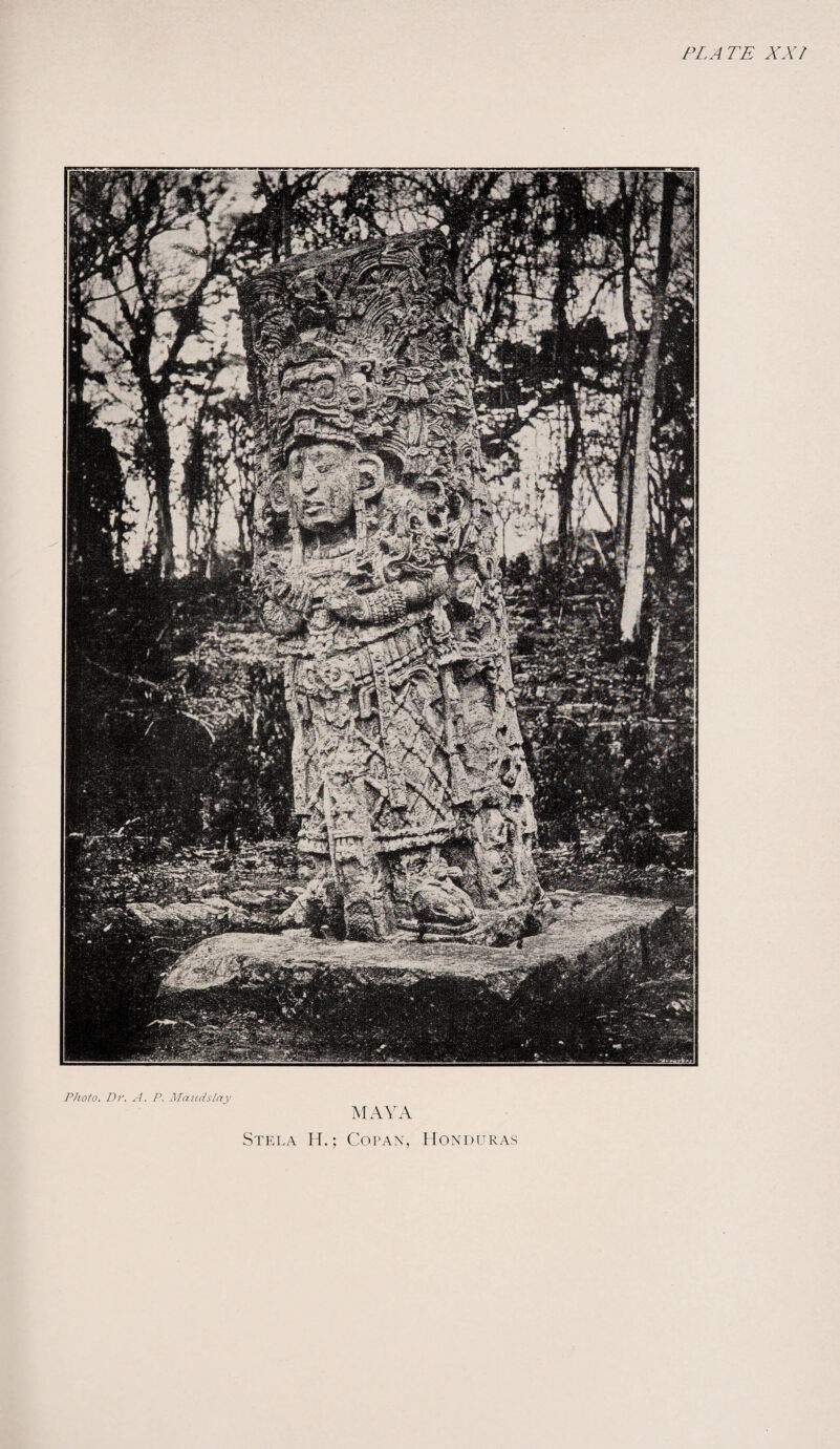 PLATE XXI Photo. Dr. A. P. Maudslay MAYA Stela H.; Copan, Honduras