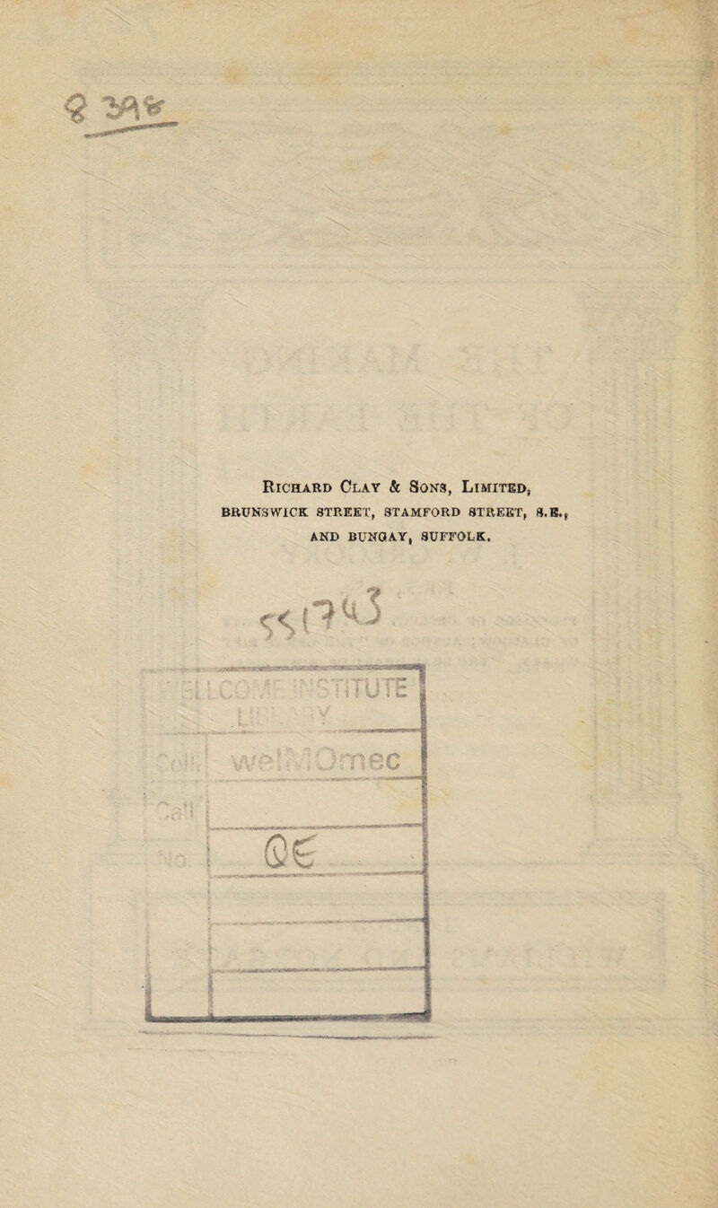 <3 Richard Clay & Sons, Limited, BRUNSWICK STREET, STAMFORD STREET, 3.B., AND BUNGAY, SUFFOLK.