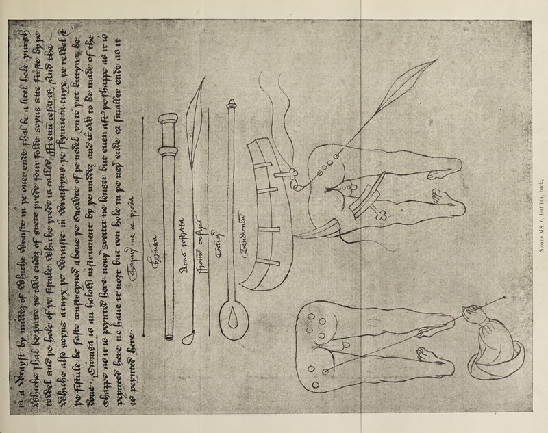 A - * !3BM Sloaue MS, 6, leaf 144, back