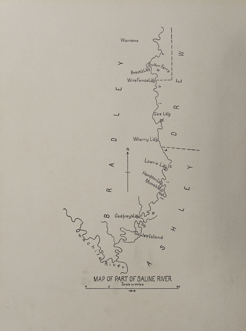 Warreno MAP OF PART 0F5ALINE RIVER Scale in miles o j ao 1913