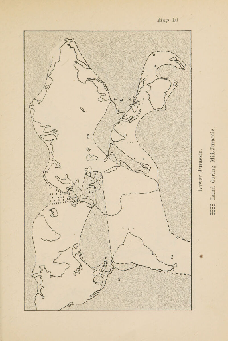 Land during Mid-Jurassic.