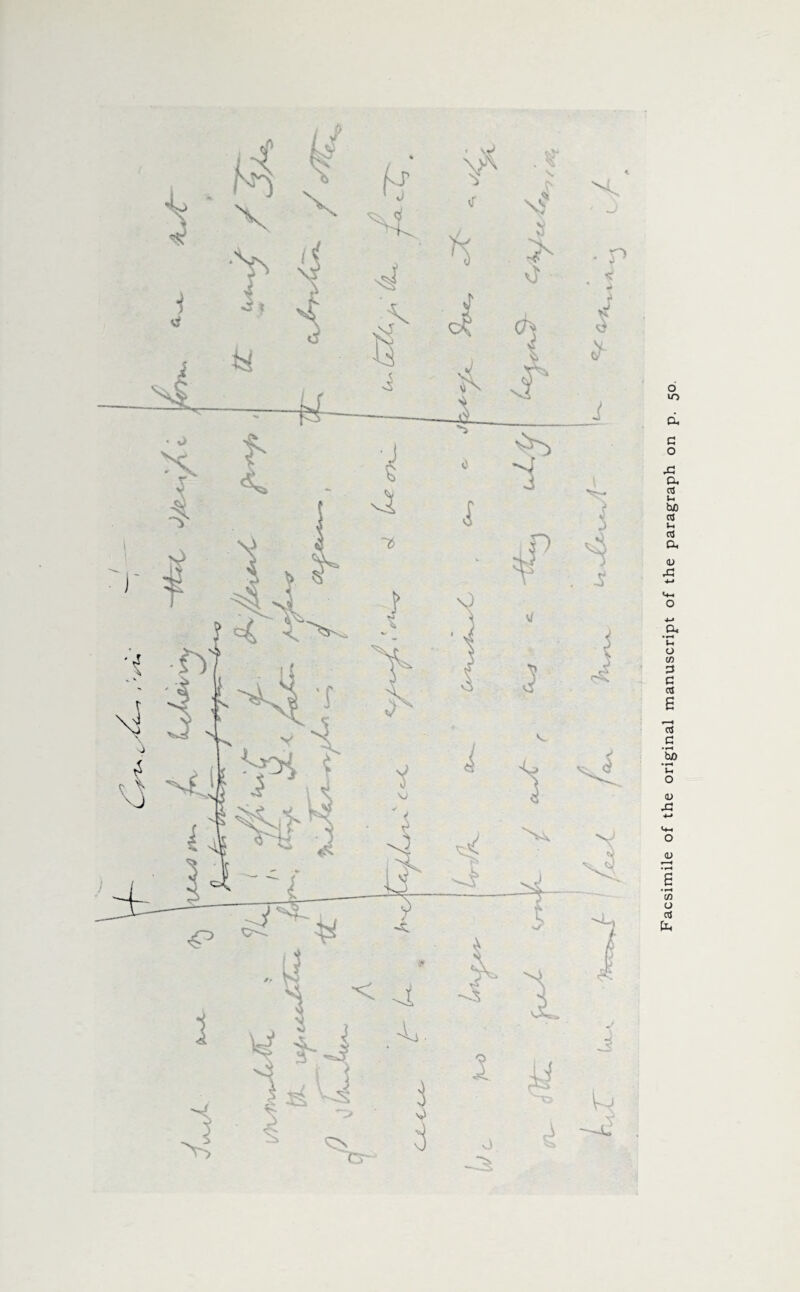 Facsimile of the original manuscript of the paragraph on