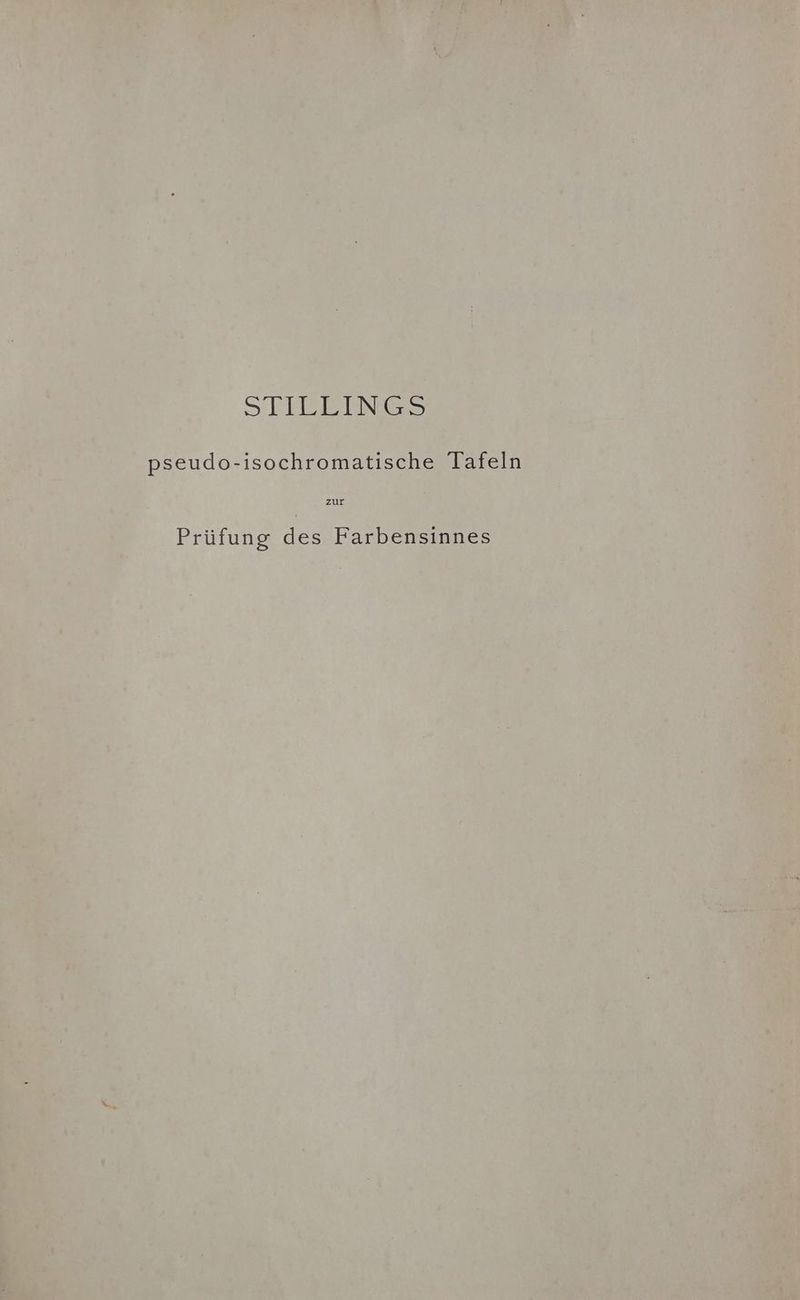 _ pseudo-isochromatische Tafeln Prüfung des Farbensinnes