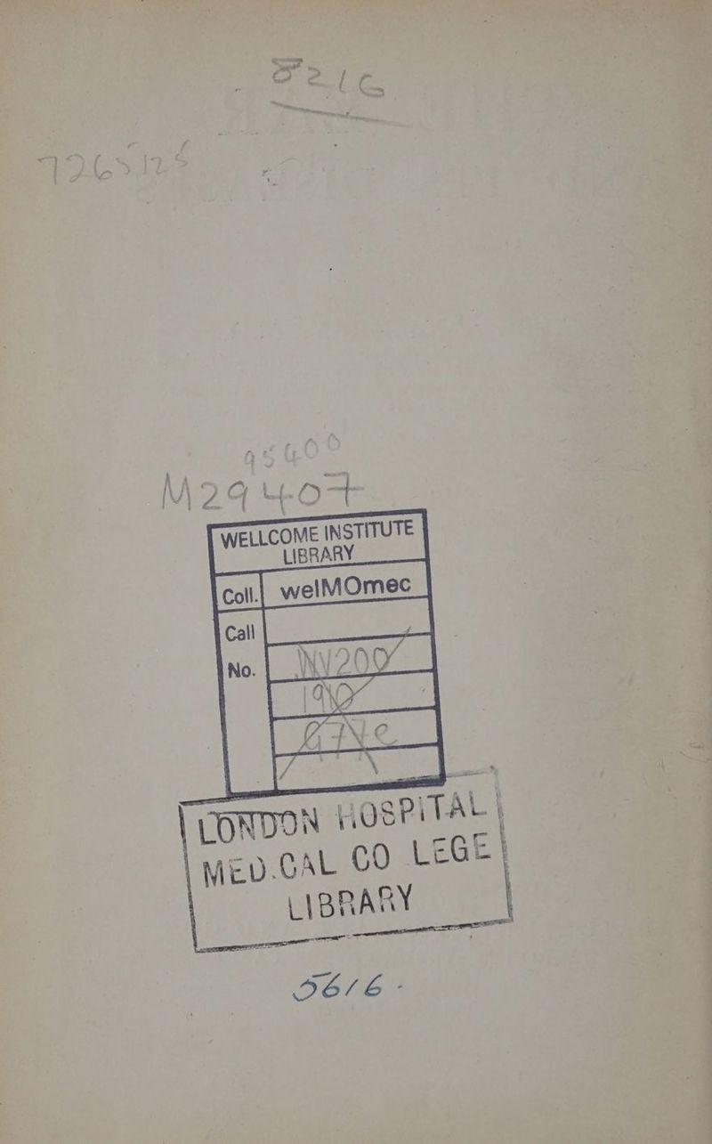 M2q tot WELLCOME INSTITUTE LIBRARY rcott|_welMOmec y HOSPITAL | mev.CAL CO LEGE| LIBRARY | ——eee