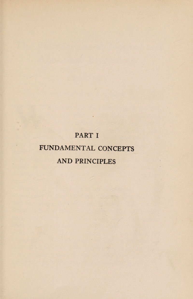 PART I FUNDAMENTAL CONCEPTS AND PRINCIPLES