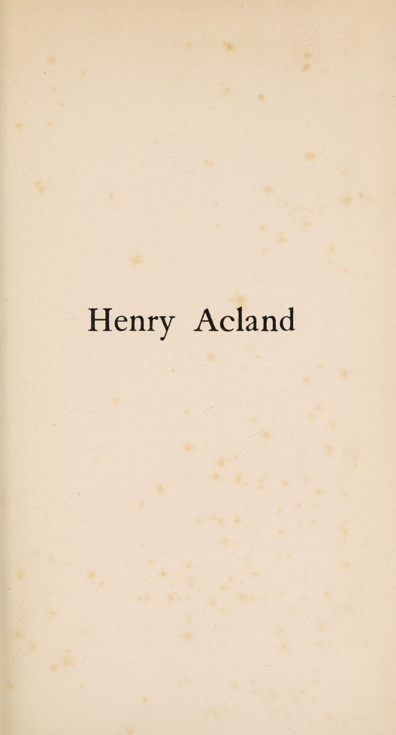 Henry Acland