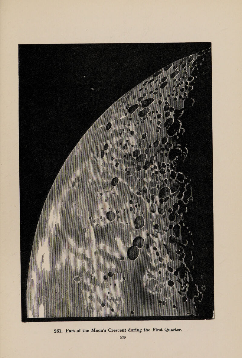 261. .Part of the Moon’s Crescent during the First Quarter.