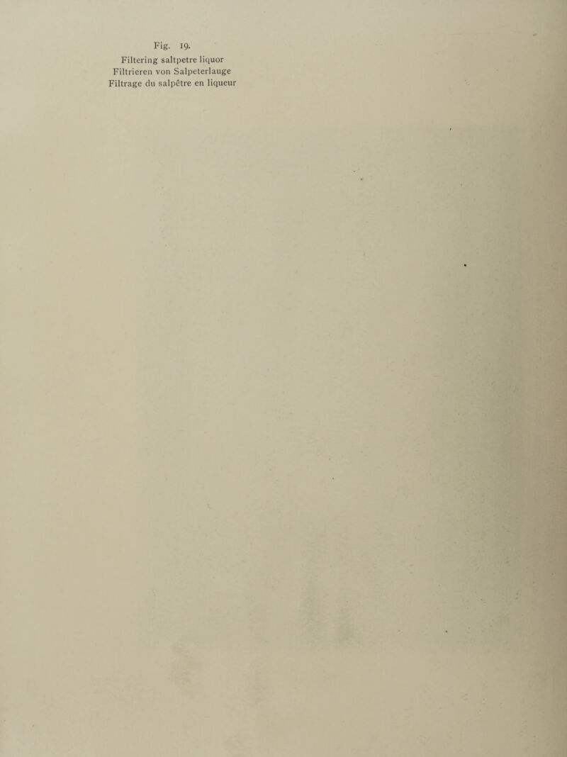 Filtering saltpetre liquor Filtrieren von Salpeterlauge Filtrage du salpetre en liqueur