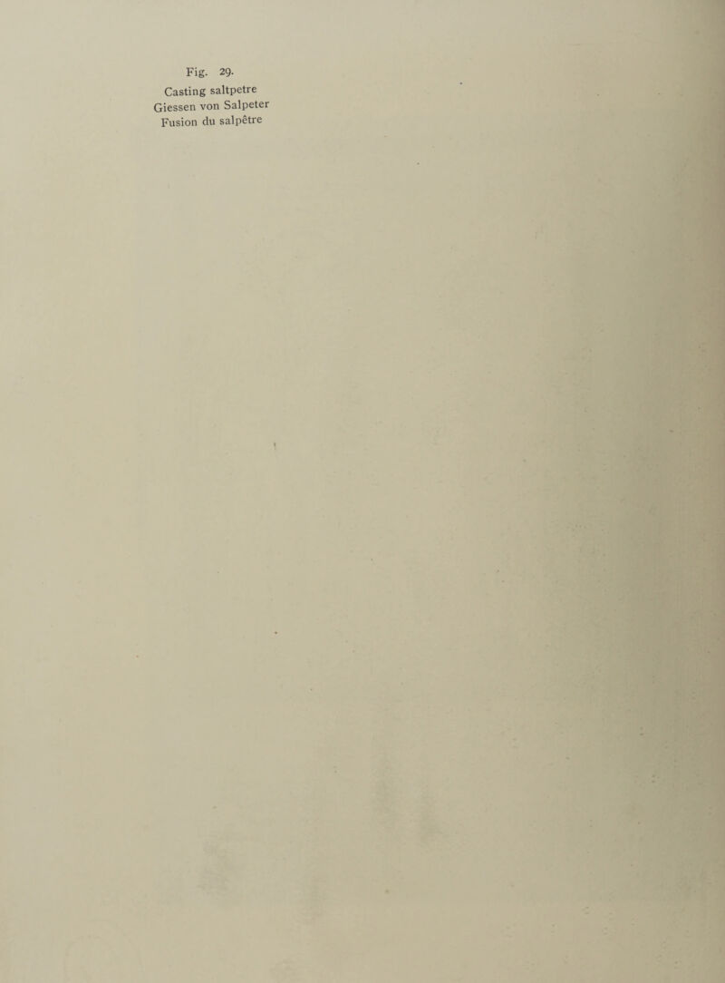 Casting saltpetre Giessen von Salpeter Fusion du salpetre