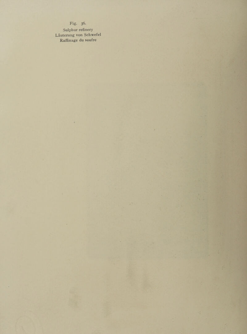 Sulphur refinery Lauterung von Schwefel Raffinage du soufre