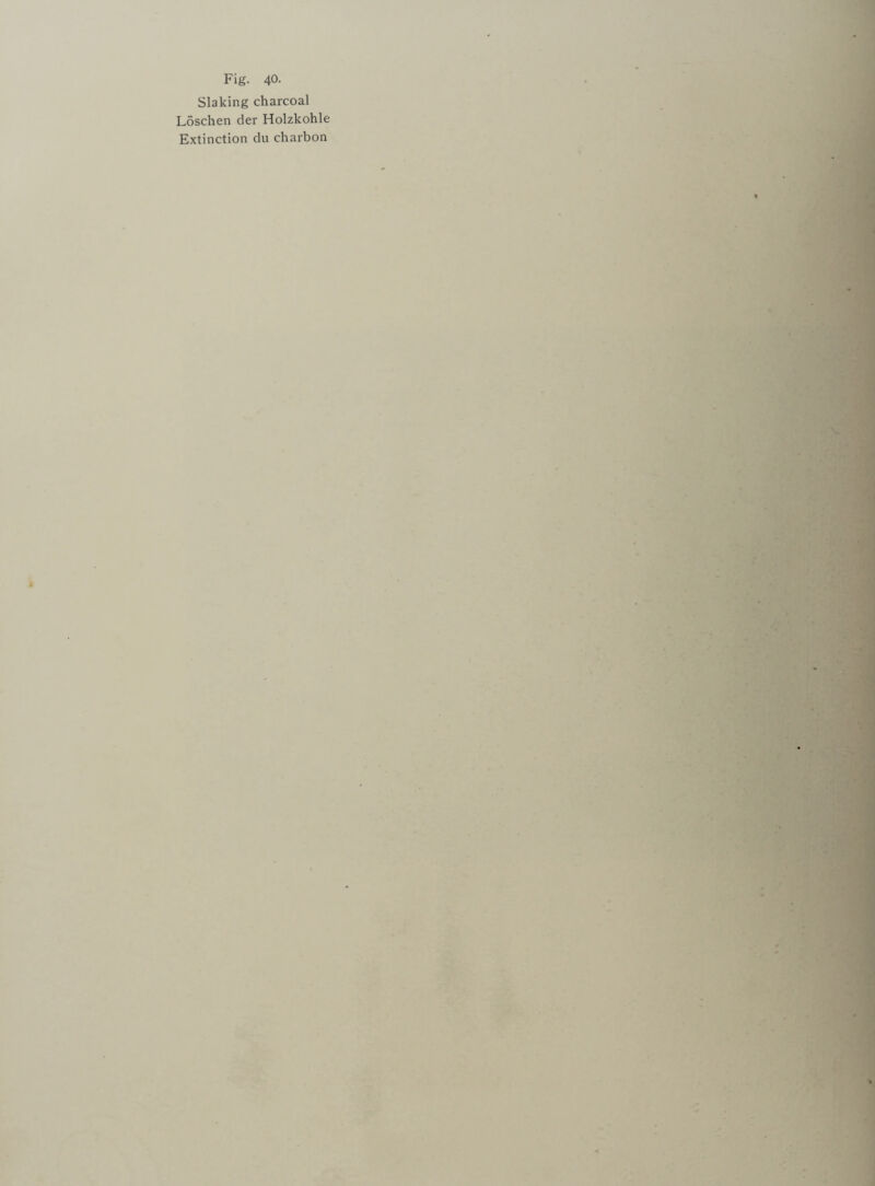 Slaking charcoal Loschen der Holzkohle