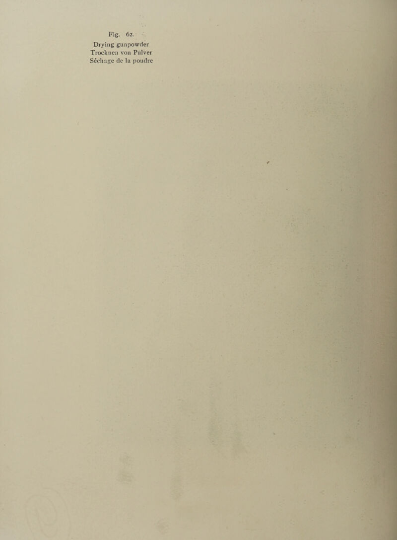Drying gunpowder Trocknen von Pulver Sechage de la poudre