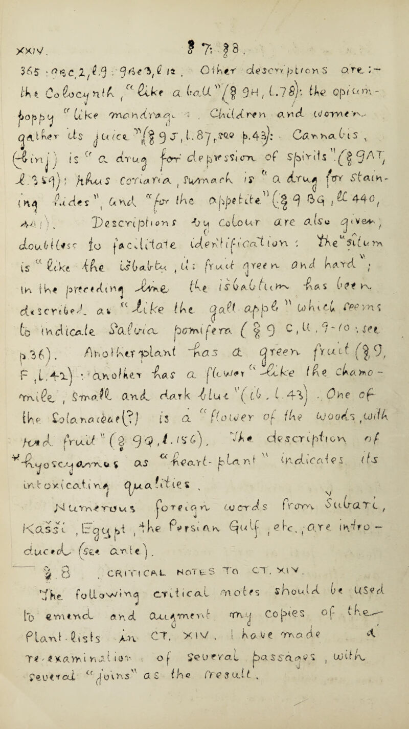 ?7 §8. 3^5 I* . Oiktr descry.'ftt*cn S OTt > tk t Co docu ndA. / a ^cke a. *j<xU ' / § 9H , L. 18!: tk& Op( urn - poppy (/Uke '/ncndy^su- t , CUniA rm and tcwrrv- li$ ^JU(Ct 9 ^ i ^•* r^e ^4^ • C&rs*\O.C*lS A K°!ji ' IS C' Cl draft o (*> i ^ y ^ ... for cie jjKj'?(<m of Shinis • (_§9/T y ^ v f _ • hUiS coriaritK 'fu/mack ir a dxu,* j?r £f«<*- tmj f.idc’^ (<v\^ ^Atrr fAe Oj^ (tl44o^ i '* jj q, sctc jot i»n f X? m Colour otrc o.ls*> clou (iH* sc io j-VcUilale iAcnlifi-Catton : '£heuSitum IS W £ik«. (f\e isOa-irtM , ti i fruU 4r«<^ Chii hAYd . w . ■ Ik t K * /o wr* A i n #| ^4>, £ (4 e i s U- a. 6 /1 <. ^ a as l9 ? * k. dttcrii*^ av “Mke At o^oSX-n Lokiti Ceevnt to indicate. SafaicL hoTniferrK ( | 9 CdEp-TO’^t jv3 6). '4 h o I Kir r>U.wt a ci 5 a Cj m w fr air (| 9, F ,l,4-i-j civvofk£t ~Kat <x [YcW*t -Kxke the ckay*o- •YrnPe, . andl rWk A/Lu< '( (,A (.4*ij •’ 9he of the £0lano.c&MfiJ} is (X f (older 0^ ike Ujootis todk Ha A: frW v ( 8 cjQ A H s 6) , W * d e 5 cx i fd r 0 n o f v ,0 -Kyo^cxfd/YTv<*.$ c< -heart- jc-ta nt tncUcaies As in v g y (e<xt i C^u a fitter Jsi LOyn«£ tu us [ota^ eg cr d S f oary\ 8 te (ra Tc t Kassi , E^c^bi (ike P^rSiAvv Qulf ivdro - ct u c * t'C /Sei anit. a. y CRITICAL KoTfc;S To CT.XW. follovwi'o^ cvliicA-t onotis shout A 61 USvK I'D € r>i t■nct a n d. Ctcc^Trvf n t Trv ‘-j C0 j^>I<? S ° f 1 ke.«-~ (1 ^ i PUrvMtsfs MV XIV* I KaT? de ^ Ti><KAryvi nal inv - of Seueral jsassaovT , unb-v 9 e g # t C(_f ‘ o V A S OS ^ h c Cf'G suit %