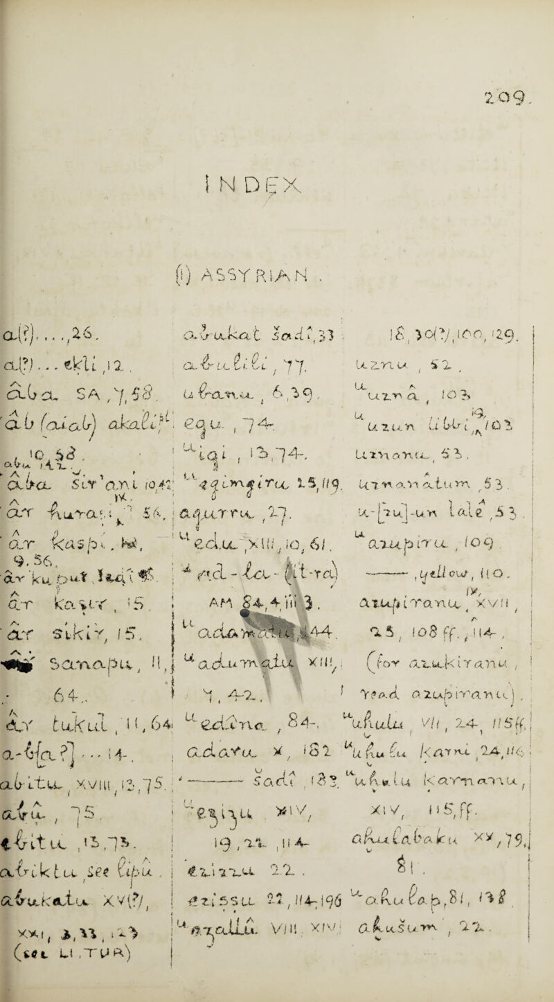 I N DI;X s j A S S Y R. \ H . 0* 'J'LK-i<^x ‘C S0*-di ;*3 a(f),.. .,26. ail’),.. tkli ,12., a. 4- ll ti. ti , 7 7. cCGci. SA ,7 5c/. u %‘txjvK.ix. 6,^9 ' j 1 l <xb (oxicx ir) aka (? i f. eau , -74-. • 4 - ]£, -JO^MOO, 12.9 U zn U X: IQt , lo/74-. It , <0 . cx^cl StY’am f'o4a* is //a. a „ >.; ' : * ? C*lT TxuLY-a?;-! ^ ; SA, | di^tCTTW.. ,17. £2 U- a u.z.t> a. IO f, U / ■ / f N . U Z u 'a Li b-Lf L I Li 2 Umantz $ 2 . 5> ^. » u ' / ubzcA-un late S ^ uaxuph'u. t lo9 . —-- tijtLiow f ((O, O lU/i t Ta^-X X v! I 1 < / as; 108 ff., ha- , ctr . to, 1 ed,u.J,x tii,/10,6). a!' A o u.t 3 *4'i fS. j d f. cl - la* - |t t - r a! §4*-,4 jit ^ , A ar ka%ir . ;S A cxr st-kir, lb. | 1 Akavm»iu|,^44 5 a‘a a |3 u, M, j u a cO w ajtu x t1 ! | V 6 4-.. .. > 7,4-a.. / !'t>r ack-Kiranu , y?#k azubivaa ci. ] , duY tukui . I Y 64  CclLc no. f ^4-. u&uIm v!i, 2.4-^ // 5^f,; a-tArt ?! •• - 14- i cxd,* , 'Si Uu£u fu l<ra(247/4 ; ifc y ^ l' xlritu- Xvni r». 75 -— sad?. i3j. “uAv.lu kamarvu I f ~ f 1 ‘ 1 v * 5L\r u- . lb, . , / j tlritu. ,15,1V 0 ''ES9\U x / J J 10 ; , 11 4- a p. a, : - ^.driktuL tlhU , j 1.117^0. O A L . X« v, O Ax<. bokc< \/C t< w> ^1. xA/5, r j { fc&ukiutuK. XV(?/ | gziSSiL 24^^196 LaAu ^br8f, it £ t ? * * I U { < A xxi, ,1) ; ft^cuiu. («« t U ,TU A ftToJJ-U. V) 11 xiv- (xbu.su r\ jL /a. ,