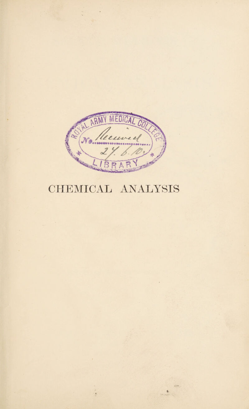 CHEMICAL ANALYSIS