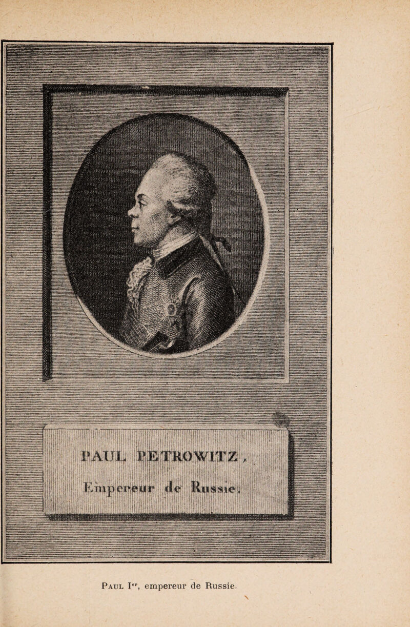 Paul Ier, empereur de Russie.