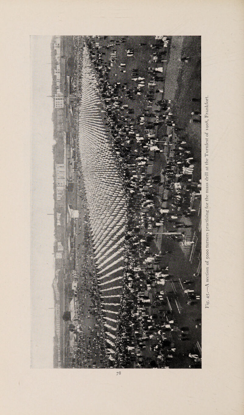 Fig. 45.—A section of 5000 turners practising for the mass drill at the Turnfest of iqoS, Frankfort.