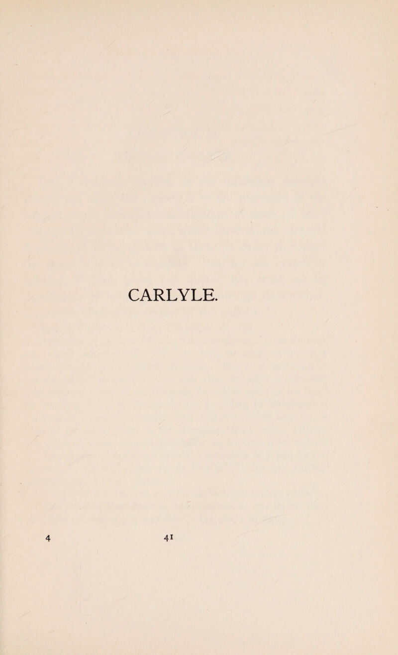 CARLYLE.