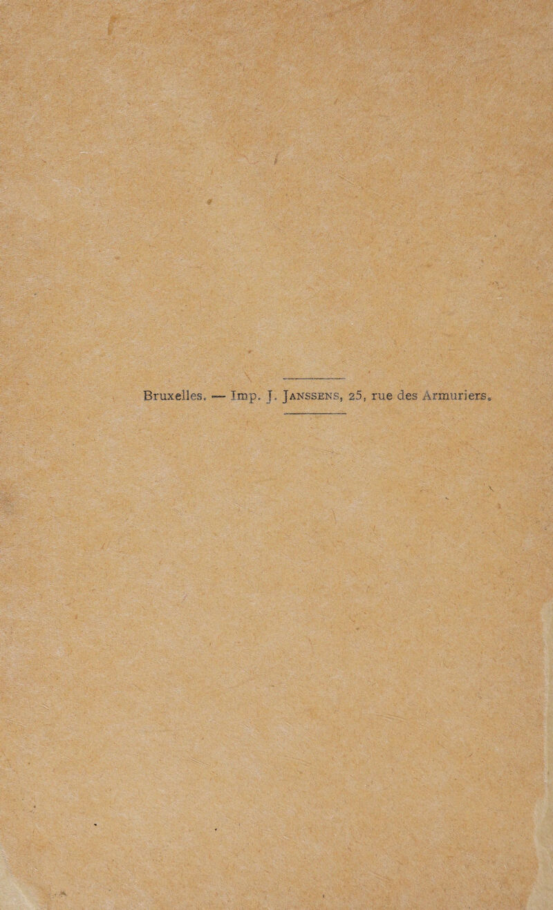 Bruxelles. Imp. J. Janssens, 25, rue des Armuriers*