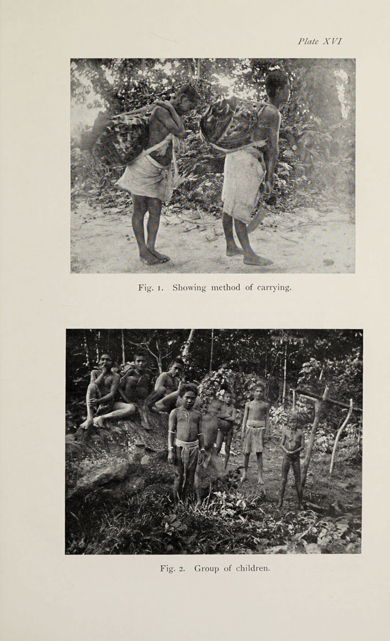 Fig. i. Showing method of carrying. Fig. 2. Group of children