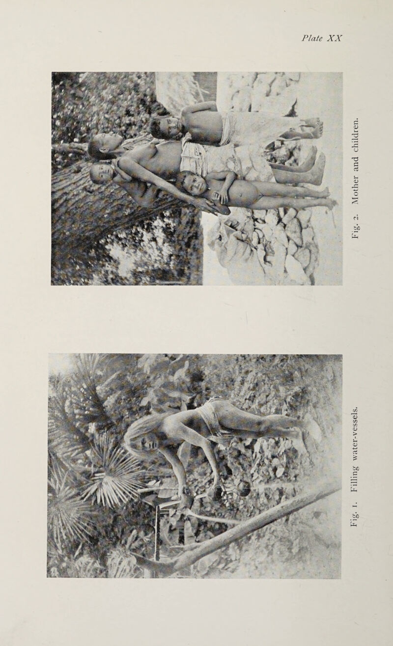 Fig. i. Filling water-vessels. Fig. 2. Mother and children.