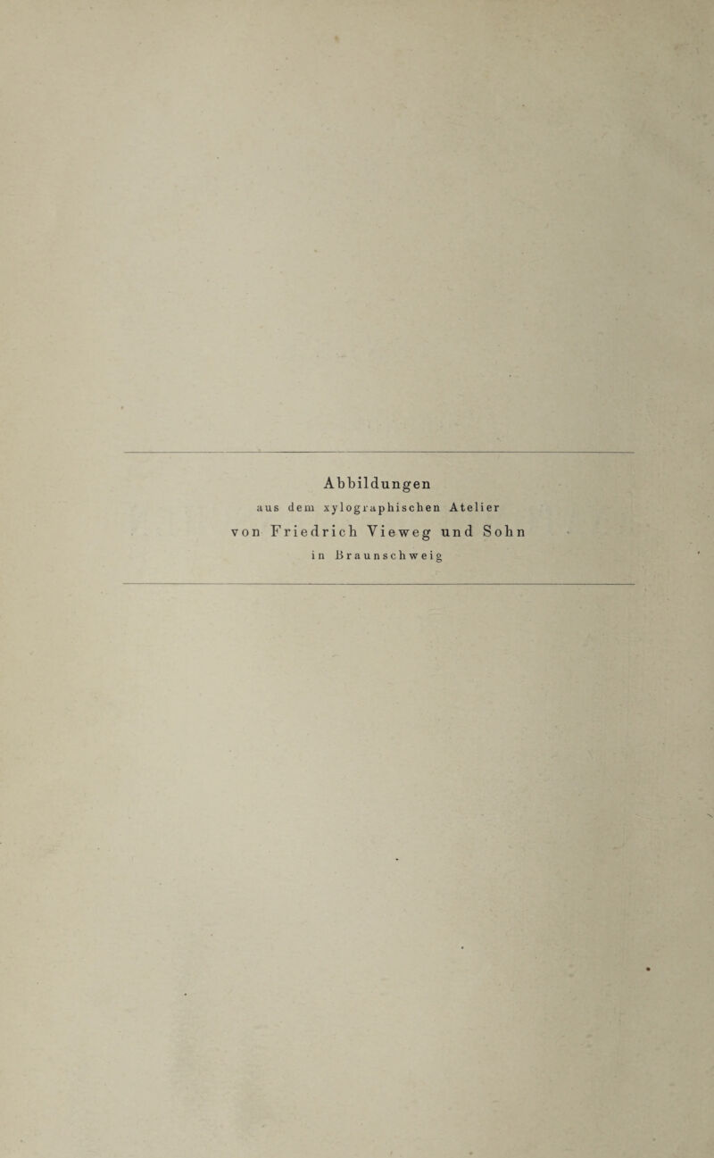 Abbildungen aus dem xylographischen Atelier von Friedrich Yieweg und Sohn in Braunschweig