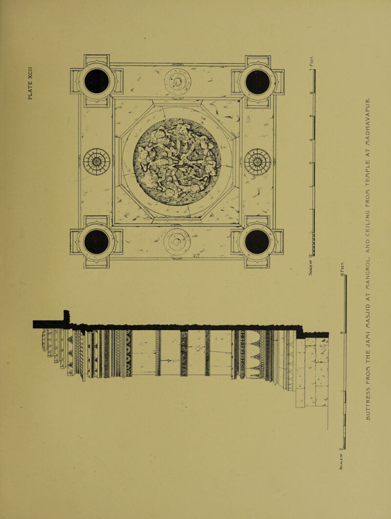 BUTTRESS FRO/A THE JA/AI /AASJID AT /AANGROL, AND CEILING FRO/A TE/APLE AT /AADHAVAPUR.