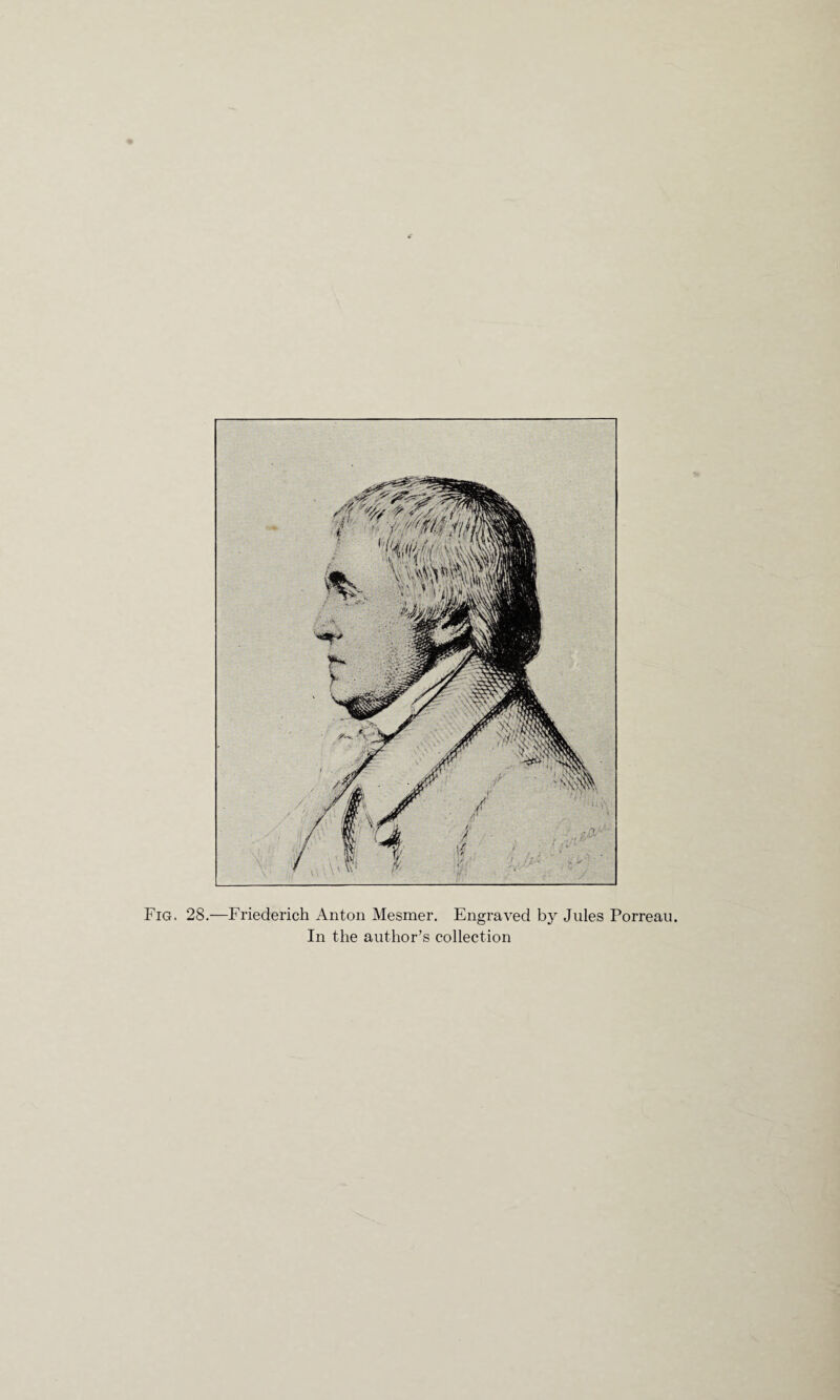 Fig. 28.—Friederich Anton Mesmer. Engraved by Jules Porreau In the author’s collection