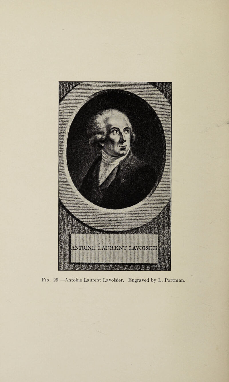 Fig. 29.—Antoine Laurent Lavoisier. Engraved by L. Portman