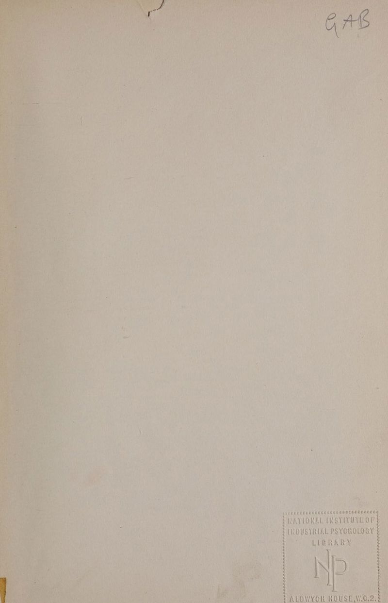 ECECKE i cece : ceevocceteecees (ATLONAL (NSTITUTE OF § WDUSIRIAL PSYCHOLOGY § f : Pe LIA GARG