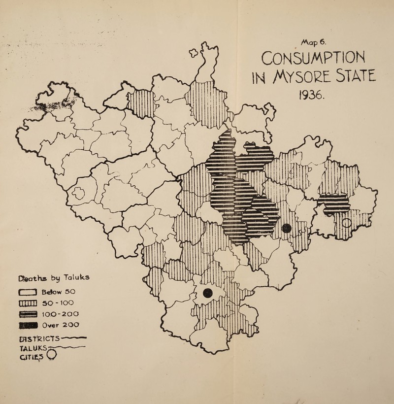 rnrm 50-100 EasTfeiCTS TALUKS Map 6. CONSUMPTION IN AVYSOPE state