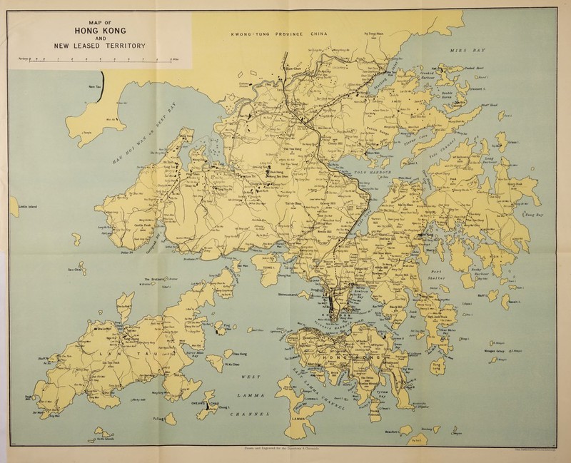 MAP OF HONG KONG AND NEW LEASED TERRITORY KWONG-TUNG PROVINCE CHINA Ng Tung Shan 3010 5ai ting Ha #  • Wang Kong Ha M I R S BA Y Furlongs |7 4 o ‘Untin Island 3 Miles (jJ y / Jr: j \°Q3.^0 \.y$§hagsingTau ^ f <P^n^Ha £ vJf^hom-Chun •( ; $.£ ' LmLoHonS ■ V_ SanTsunV^A $ V’ - .•** Jb:nTn IS..!/*,,r Tv.m ckYlj ~ .alu. ■— r * Customs* LLoFu 'K5£Yr/A\*ty?n9 TairUa  ' ifay hri'gjA \ • # • Tam ShcrHanq+^ggfejna yau. .S/to Tonq'^K^^ K°k Gaufaj ■ ' a'v St«**'-7f30*-*r* J®*r iW .r /WhekKokJf\y ^ JC 1 * . ’- .-.■••’/a X / /r \ • *1 /i„ //„ *&?... / ^ t-^-CFunn'J ••■- V.. .1 r-4Funq'Honq ' \ .;> Lai Chi Wo J , X r-5 ^ Km ^ks/iSyat - : Tan Chuk Nand/jfA'Nai Tung £ 1 , -.Jy/** „ rt -i» v '- • .% ''j Crooked YungtiueAuJjp Hunq Shiksr rd ^ 1 <?|3c» Kat (T\p^oi‘Sto. Peaked Hear! ,o / .YcA^‘ -:A' '■ '•• t„_ /1__\ ^ Kat Hffisth Nam Chu'Ag y lukXeng A Mg Tai Sam A* ' Double >0 Haven Round t Crescent I. Afa/n ShefFat She Kong Muifa +San $j)k HaTsurt. ^ ... .:'f  MaiPdJk-.. . u.. / .// .•■ ^ f: •So/n Tam La \slUkau Tin \Tsai Muk\ \  's..•* Chung M1---S SffelcShio Kan Qlnff Head Kiu **•-. : PAung Shek Nu Wang Ling TchH^*^. KbmChuk ^°U.. ..•' ^ USitiifau *' Tsai '0Ve ^9 Tat Sa i KongWgj. • '( •//I / ^ A 7 -y i .w. yyj«■•••., \ Toy toy r2“yLS' a°Udy ^ / ^yy .Zsa/ ^ CV 'Tai Tan Yang A'/ '■'•v,!“ 1 - !'••••. TN S ^lk;x Fu3Un Wa\i J^UTau.jtipm* wan g^Yeung Chau ■t HaP •• \ Jy'YZ^^ 7^<y/7 A) •Tung Tau f HfrChjng f Serf Wan TaiWaiy TjnSan r ... \ ♦ PoCsicP^ Yau'Tin '  1 **Shan )5//o 77^ '727u f •*y'#/ N ■ ■•;••■■ Snap Ha  ^ji i • CAat/ 5yy/? Tsun<: „ . . _ i \^°ng Pak Sha^j! / V V..> r**^_>; TaiKek* *“cheunq Po rojiUaObtta^^ f. .’.a/ TaShekU£\: lu-ycu vir i->_ \ x>^ / \\ mNgau Ku Kok J J ps' J '-rf^jai/ Wh, .4 ^ r/^ V Tai Tan Yang j h^ V,an9 y.;£.teungTjiin«^[ lg4J yy^J/i^dngShui Tsihg..k\ •..-•■? fljfiChuk Hang pCf .° [P/ng Lang j^JPort /. o, >rassl- TapUucw J Kamfiri \ t^iWang Tau Shan _ I flnKo^ \VinfaT, ; \\ SjChungOkTsunArSAranoSufl-' / \ „ „ „ J ifu 9 ' T/ntj \\Sui Lofau^ 0 )‘rT, TfnUWni- • UnTanHaJ •PunShaftiChuti )) \s . Po : X ^ A.* ohcklauTVai ... : in Noam s' a *?•..•' // \^heunqShu r™ i I - W 4l mPaTi ; /n Noam—/ y t*; On u;ll ~Lui Kung Tin j *Kqp Lung \ Tai Mo i °c Sau ChatiY ai Fb Hu PolSta. * \ Aa/7 mg Lang * j - v\V: * Wang' TaiPotion 1'OLO BAR BO UR Yard ^J-4 Chau f T V /;..-• TaiPoMi\ <a Jin Yan •Wang Lo Ho Lead Mine Pas$J \ _ 7' \ \ ek P° Grassy Hil] ■ Tau 3130 MAtofiwyro Jty . Sa/ Au ?Ma On Shan Mj/On Shan Ki Ling iTfcpan Wai KauTo m /• - cu ♦JsJ- cl , ,) 'Jr Hang ■+PaJ(Tam ^ N ^ i'TaiShui Hano J 2261 • **• 'Y ''iEinqTan .JhShan LoHaW^jTJ^\^^^Cbuk Young Shek Tau Kok % * \ \ AuToums'“*'”‘' •• ”^MJ^E9aukVb^ 2>fS % hui v Bu -■■:■■■ Pine HaWo Che..// ^ %Lai Chi Chung’’ J/Xl. . •’•■’ *( ’*T+KoTong Yi •tShurh Chyng e> C # **••... \ .» v*^ S | PeaJt Y^’%1 / 1ST«/ UkaiSha ■:???■■* I aS„ . / — \» ...-■' , Utjii {£heun?. 'ShcungShuAu Y-' V- 17^/? Lt /* \ I y^y v^tvT % J 7; r 1 , AiSNaUuS) /.•■’ fv \ ^ / \ ^ AuTouTUU' wonghjtolin-. ChamOwJ.y-*-* Turret \ Shek Lung Tsai Tai Mm.} M \ Mm/ (>pakl lTill \ . . ^ | | X r n a Tett J^nn/wss 1 * - y\*/ Sa%, « Mu/ Tsz Tanks shek aa Pillar PP The Brothersj^E Srat/ier It Brotherly (kiteef /. A-fcy/ liKT /Vto/7^ Pak Ngau'Heung . r 7/ fo/7^ '• l^..--‘mV)do^Lung ‘Lung Mi Mong Tung Wap* : Wo Lib t iong Lung Tsai 'ingChaur^Tan Chgngl}„i Un Pai I \ „ , rO L UmShw S.--.:Va'Pin9Lon9,l't/ Tm Liu*/jrfttn yA JAx # _ J/.j S/uLekUn\'L __ _ ‘ 'do Chek ^Buffalo > Tintfau\ j. 19^7 r$ta\ \ Heather jPasss''' ’TaiNo u LU//y-, do ^ ^ Vtolfa/n ju* Kgng Hau V. 5to Crown n Oiie Else Shar^J. rdzfij' vx /. i A: 7 • .•••-** A V ’TaiNc mtv ^ ^ 7sa WaKang\\ hung Hue V rY4 • Chuk Un[ iCpekok ) Stonecutters I. s rv Sha‘r$l.‘i$i <^\jikreu Yau McLKn afhng , khokUn^ Kowloon 7 7ao Kok Bay 0*»oWan Shan Wang Che' I4is -yChau kUk Tsai '- V ma9i :dTau..J\ •.Mtm 1 (?52,0 ^Jktiul. Waul. Chau 0 Fun^ fia^ Tai Mong Tsai *7 O ^ Wong Nei Chau f°iAu j^> pLanSpe Wan Rocky GHarbour cJ ()Bay Islet ! CP■ Bluff I '%L' ~ ' \Aldrieli / A >> v B. /T'-S 'Chau Kung Nj Ku Chau QRocky Islet CHEU PaTung I WEST L A M M A Chung I. C H A N N E L Shtung Yeung «\ SheungSi Win % \ Maul- Bay  High Junlf'Peak jiqj Ta/ 0 Mun Tat Wa T&u Hale I. 07aO/e /. t^STno I. yBasalt I. Fat Tau Chou Junk i. 'Clear Ifeter Bay QSteepl. - \V° O / *6 , y* ^ ’ ^ Aberdeen ^ p7^ee/° Brick /// Ab^rdeen^ J Hill y % ^ ^A'. Nine pin Ninepin Group (\L Nine pm Ninepin Lamma I O So Ko Islands Round I. Wireless Sta.. C. 1) Aguilar lanlejl Peninsular Soon k( Beaufort I. ong C7 (3Wagian John Bartholomew & Stmitd..Edinburgh.