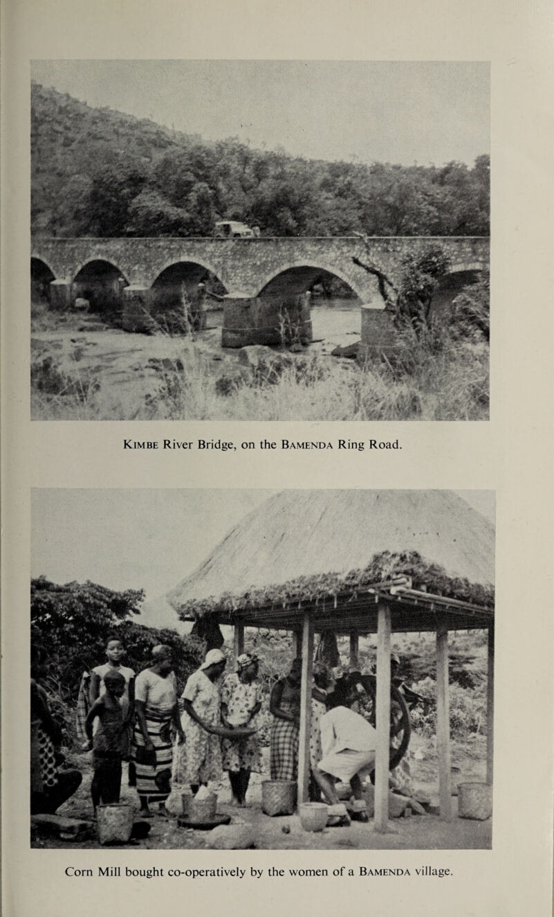 Kimbe River Bridge, on the Bamenda Ring Road. Corn Mill bought co-operatively by the women of a Bamenda village.