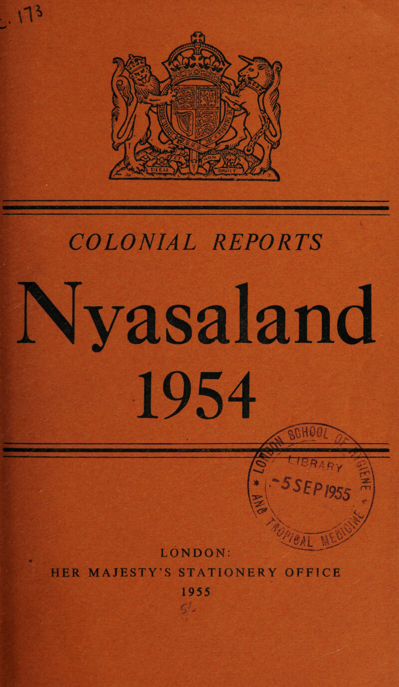 COLONIAL REPORTS