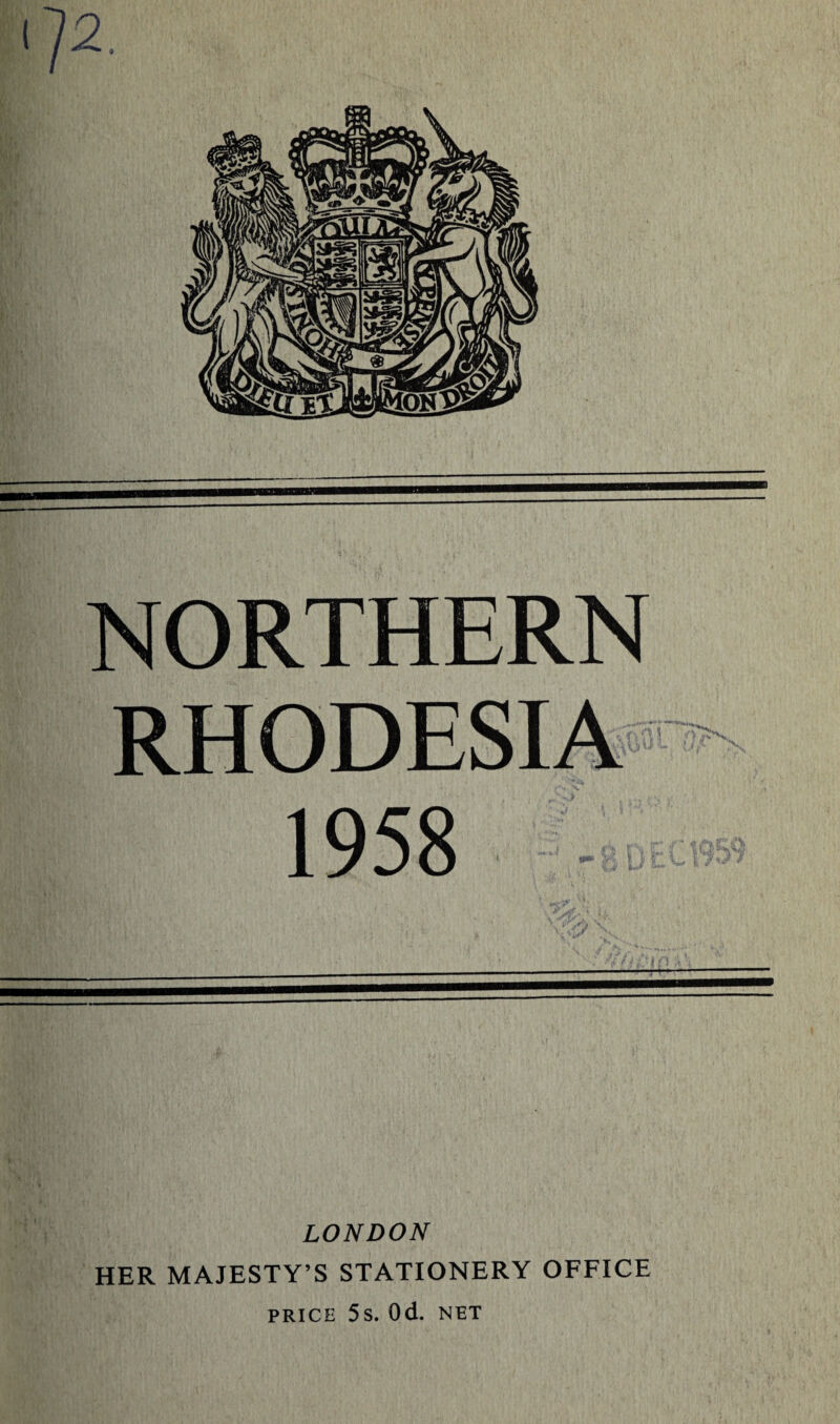 172. LONDON HER MAJESTY’S STATIONERY OFFICE PRICE 5S. Od. NET