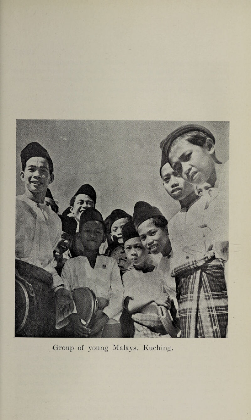 Group of young Malays, Kuching